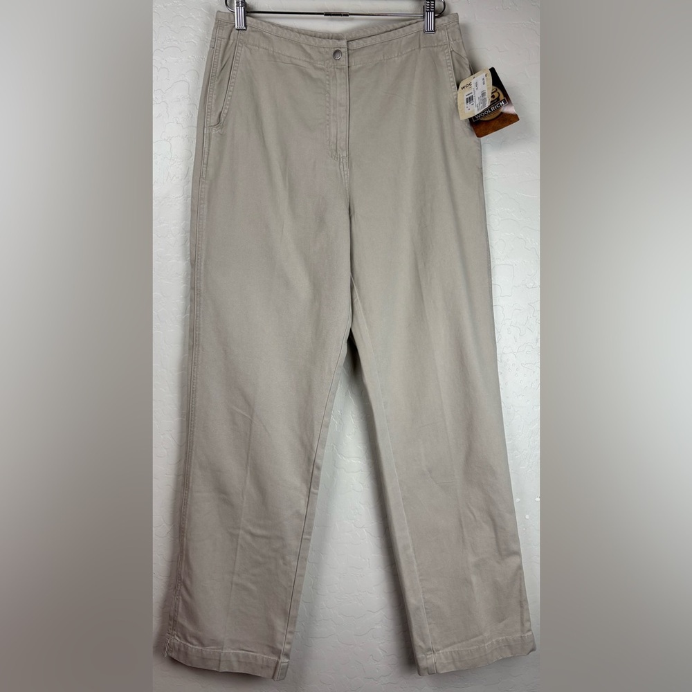 Woolrich Oak Forest‎ Pant Womens 10 Reg British Tan Straight Leg Chino 1125